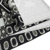 Geometric Pattern in Black and White Table Runner (Cotton, Poly)