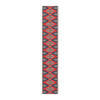 Geometric Pattern in Red and Blue Table Runner (Cotton, Poly)