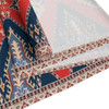 Geometric Pattern in Red and Blue Table Runner (Cotton, Poly)