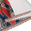 Geometric Pattern in Red and Blue Table Runner (Cotton, Poly)