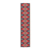 Geometric Pattern in Red and Blue Table Runner (Cotton, Poly)