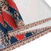 Geometric Pattern in Red and Blue Table Runner (Cotton, Poly)