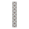 Oriental Pattern in Teal, Orange and White Table Runner (Cotton, Poly)