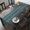 Christmas Pattern in Teal and White Table Runner (Cotton, Poly)