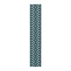 Christmas Pattern in Teal and White Table Runner (Cotton, Poly)