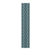 Christmas Pattern in Teal and White Table Runner (Cotton, Poly)