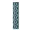 Christmas Pattern in Teal and White Table Runner (Cotton, Poly)