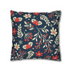 Winter Berries Throw Pillow Cover| Super Soft Polyester Accent Pillow