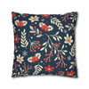 Winter Berries Throw Pillow Cover| Super Soft Polyester Accent Pillow