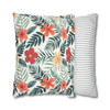Tropical Floral Throw Pillow Cover| Super Soft Polyester Accent Pillow