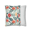 Tropical Floral Throw Pillow Cover| Super Soft Polyester Accent Pillow