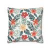 Tropical Floral Throw Pillow Cover| Super Soft Polyester Accent Pillow