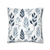 Branches in Blue Throw Pillow Cover| Super Soft Polyester Accent Pillow