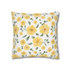 Yellow Spring Floral Design Throw Pillow Cover| Easter Decor| Super Soft Polyester Accent Pillow
