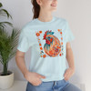 Chicken in Folksy Floral Style T Shirt| Unisex Jersey Short Sleeve Tee| Super Soft Bella Canvas| Perfect for the Chicken Lover