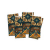 Vintage Tiling Pattern in Teal and Gold Design Napkin Set