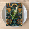 Vintage Tiling Pattern in Teal and Gold Design Napkin Set