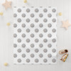 Silver Snowflakes Design Soft Fleece Baby Blanket