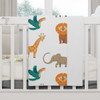 Jungle Safari Soft Fleece Baby Blanket| African Animals Theme Nursery| Safari Theme| Teal Orange Beige