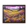 Purple Yellow Flower Field Gallery Canvas Wraps, Horizontal Frame