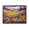 Purple Yellow Flower Field Gallery Canvas Wraps, Horizontal Frame