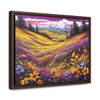 Purple Yellow Flower Field Gallery Canvas Wraps, Horizontal Frame