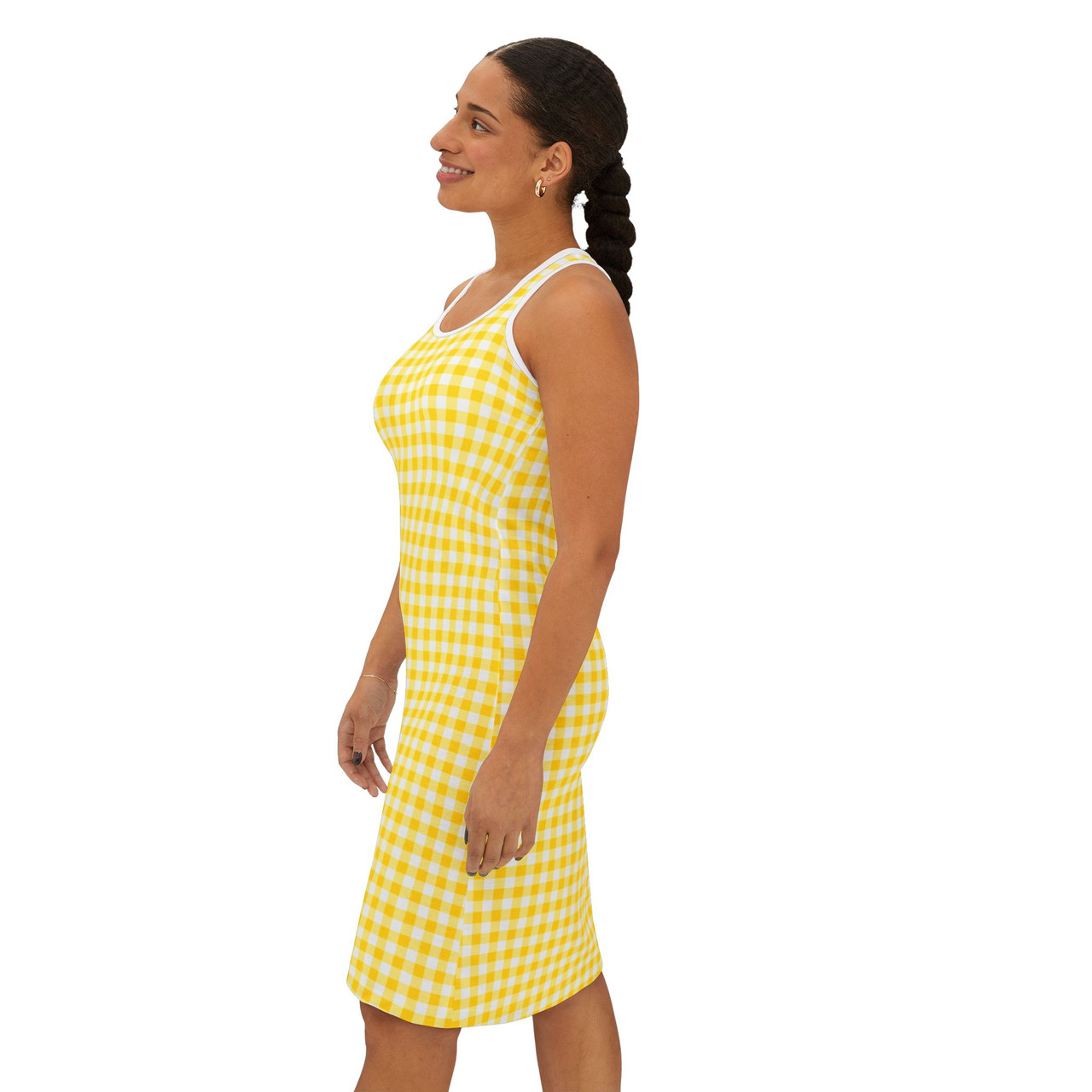 yellow gingham bodycon dress Caught in the Sunshine Yellow Gingham Sleeveless Mini Dress