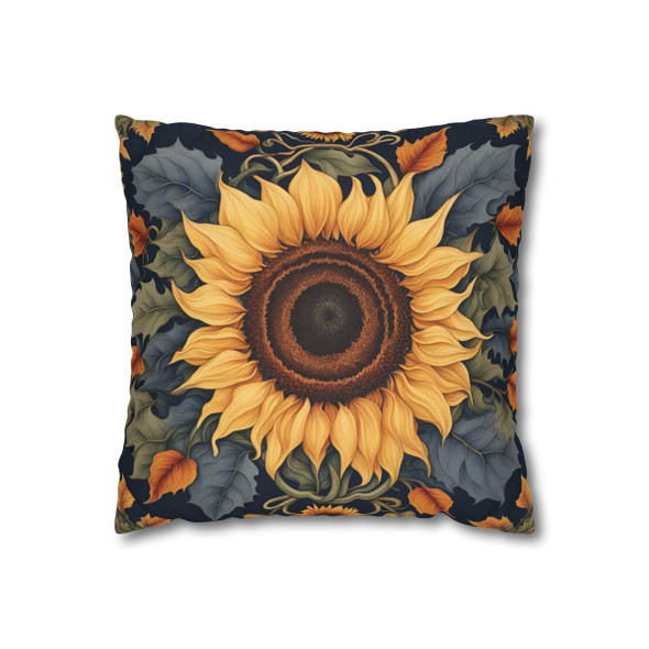 Pillow Case Sunflower in Autumn Throw Pillows| Sunflower Pattern Throw Pillow | Living Room, Nursery, Bedroom, Dorm Room Pillows