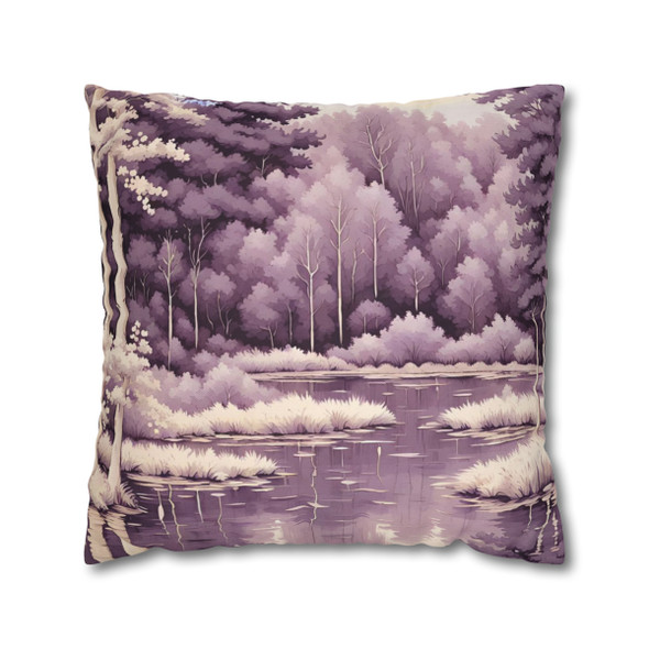 Pillow Case Pond of Lilac and Ivory Throw Pillows| William Morris Inspired Design Throw Pillow | Cottagecore | Living Room, Dorm 