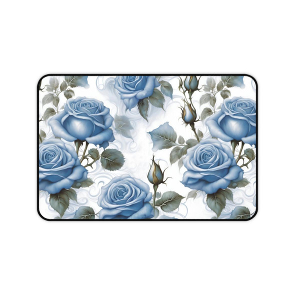 Blue Rose Gaming Desk Mat| Office Decor| Computer Gaming Accessory| Birthday Gift