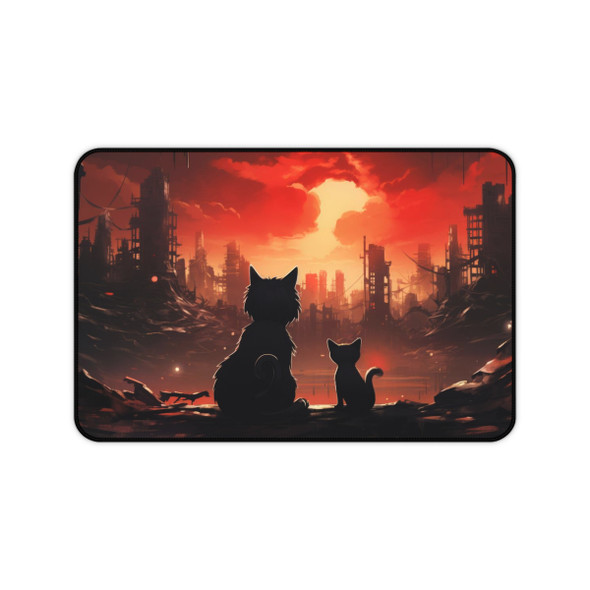 Anime Cute Cats of Destruction Gaming Desk Mat| Office Decor| Computer Gaming Accessory| Birthday Gift