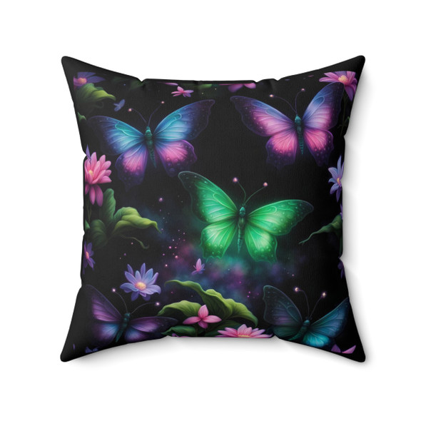 Glowing Butterflies Throw Pillow| 