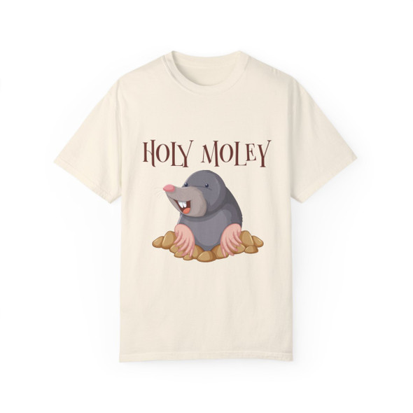 Holy Moley Funny T Shirt, Unisex Gildan Comfort Colors Tee, Animal, Garden Mole, Ground Mole, Wildlife, Nature Lovers Tee, Gift, Humorous