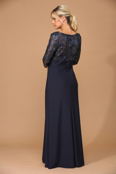 Eva Fashion 3453 Sequined Lace Mother's Formal Gown
