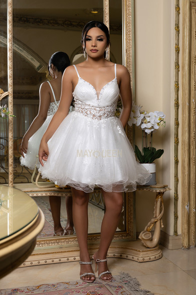 MayQueen MQ2192 Short Sparkle Tulle Homecoming Dress