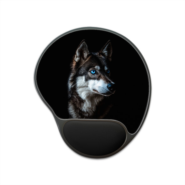 Wolf-Themed Mouse Pad with Wrist Rest, Office Decor, Gamer Gift, Animal Lover Accessory, Unique Home Office Gift