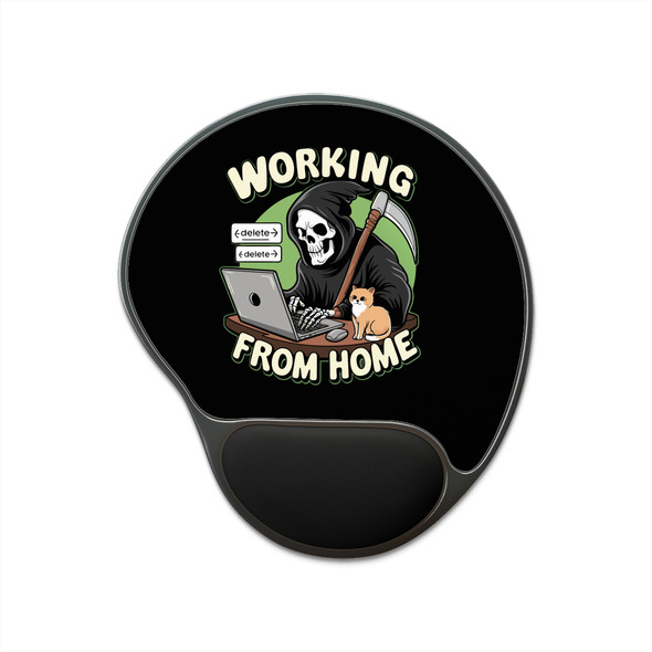 Humorous Grim Reaper Mouse Pad with Wrist Rest - Perfect for Remote Work, Stylish Desk Accessory, Gift for Gamers, Office Essential, Halloween Vibe Humorous Grim Reaper Mouse Pad with Wrist Rest - Perfect for Remote Work, Stylish Desk Accessory, Gift for Gamers, Office Essential, Halloween Vibe