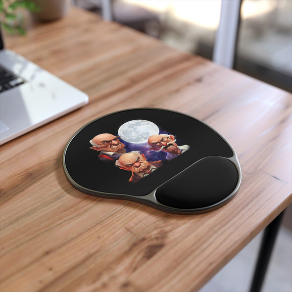 Funny Grumpy Grandpa Mouse Pad with Wrist Rest, Office Desk Fun Gift, Gamer Accessory, Cool Work Station Decor, Unique Present Funny Grumpy Grandpa Mouse Pad with Wrist Rest, Office Desk Fun Gift, Gamer Accessory, Cool Work Station Decor, Unique Present