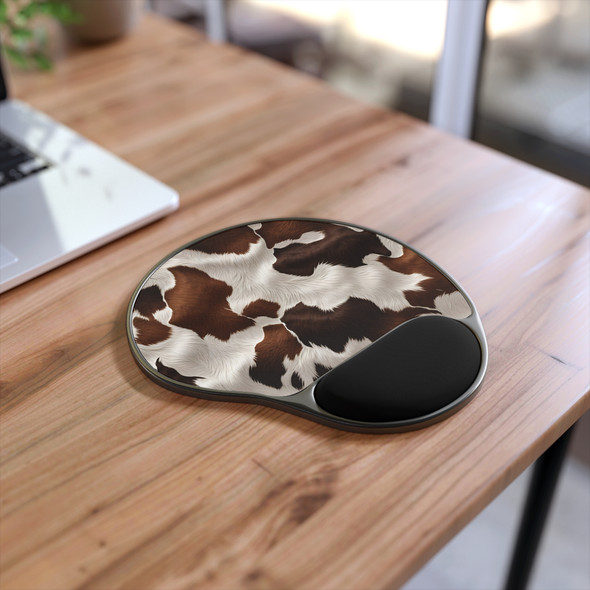Cow Print Mouse Pad with Wrist Rest - Cute Office Decor, Gamer Gift, Ergonomic Design, Animal Print Decor, Studio Accessories Cow Print Mouse Pad with Wrist Rest - Cute Office Decor, Gamer Gift, Ergonomic Design, Animal Print Decor, Studio Accessories
