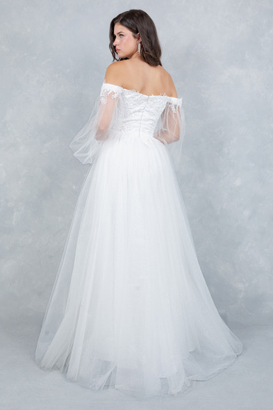 Cinderella Couture 4233 Off-The-Shoulder Lace & Illusion Wedding Gown