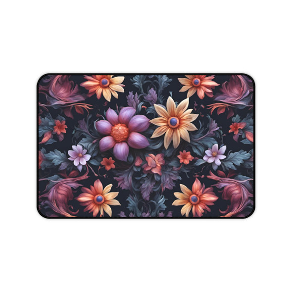 Beautiful Fantasy Floral Desk Mat Mouse Pad 12 x 18