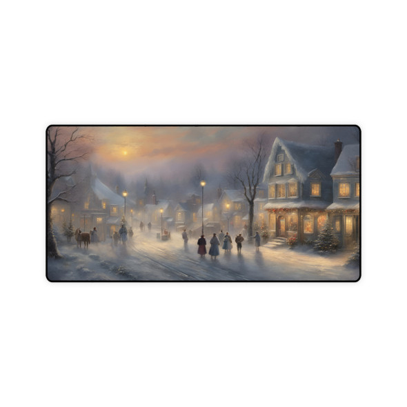 Old Fashioned Christmas Desk Mat Mouse Pad 31 X 15