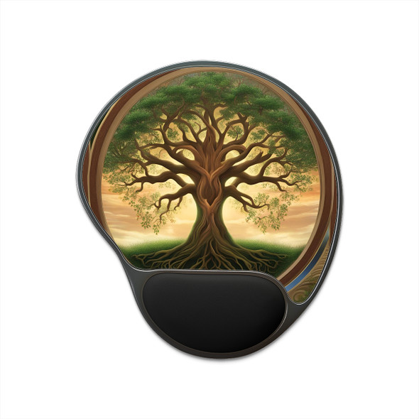 Tree of Life Pattern Mouse Pad With Wrist Rest