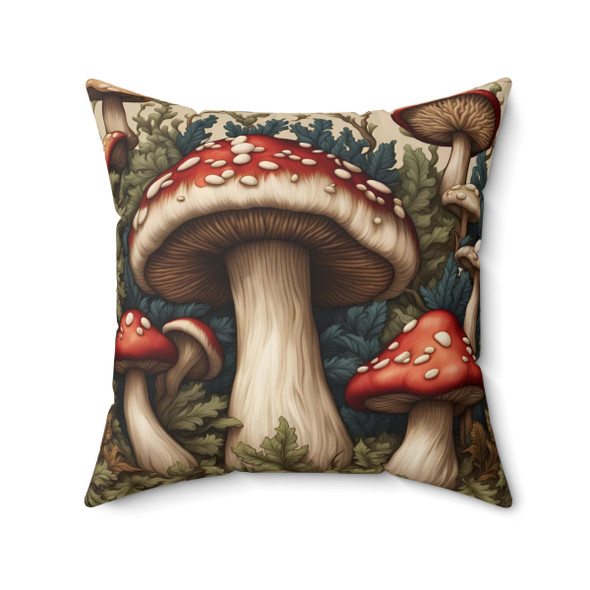 Woodland Mushroom Sofa Throw Pillow