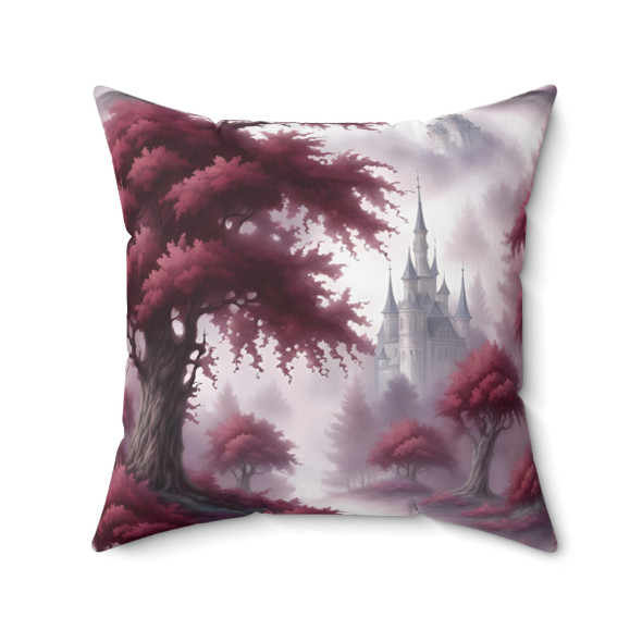 Burgundy Fantasy Accent Throw Pillow