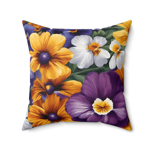 Pretty Pansies Sofa Throw Pillow