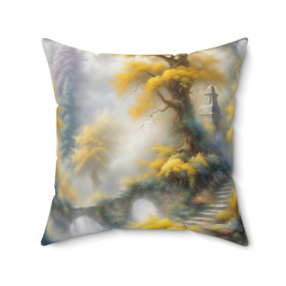 Yellow Fantasy Inspired Throw Pillow