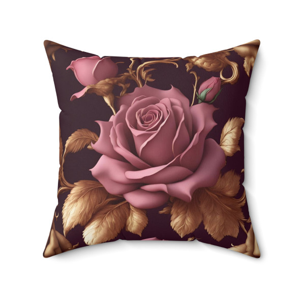 Rose Gold Decorative Throw Pillow