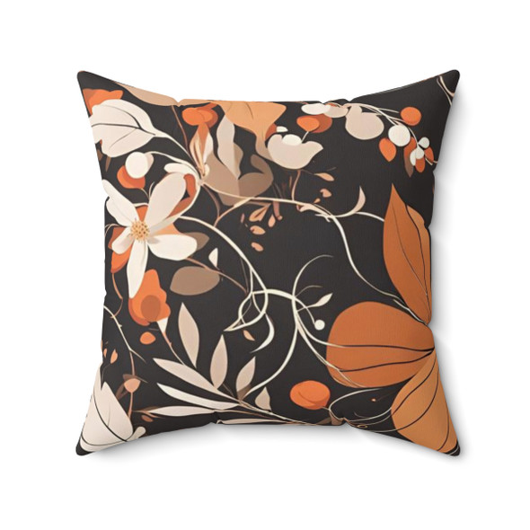 Fall Floral Pattern Decorative Throw Pillow