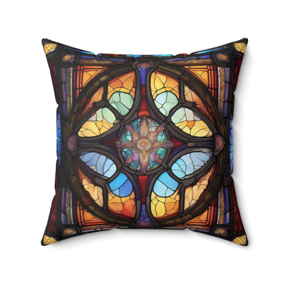 Stained Glass Design Accent Throw Pillow
